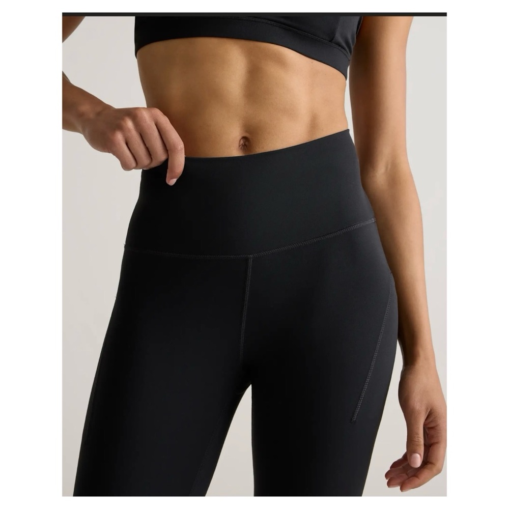 Quince Black Leggings with Handy Side Pockets!